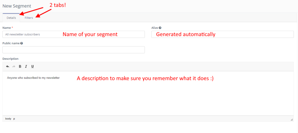 Segment Details 